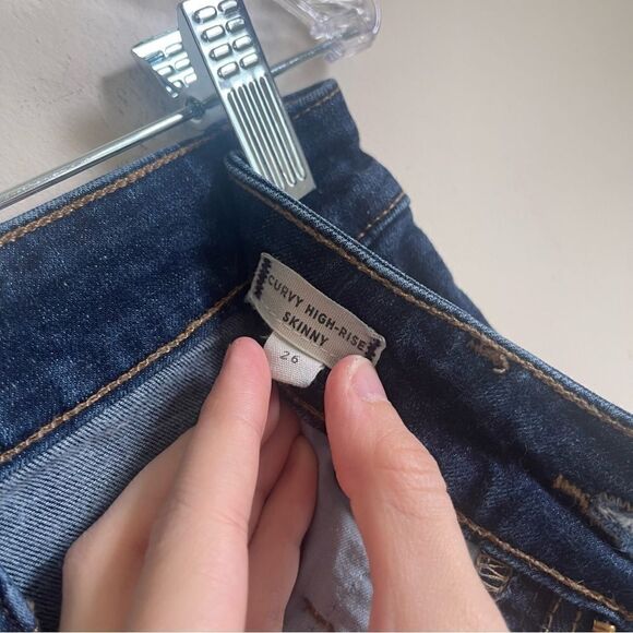 Madewell Curvy High-Rise Skinny Jeans Dark Wash Size 26 - Picture 13 of 14